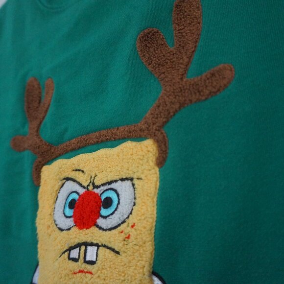Sponegbob Knit Grumpy Christmas Sweater Deadstock Small - Picture 4 of 5